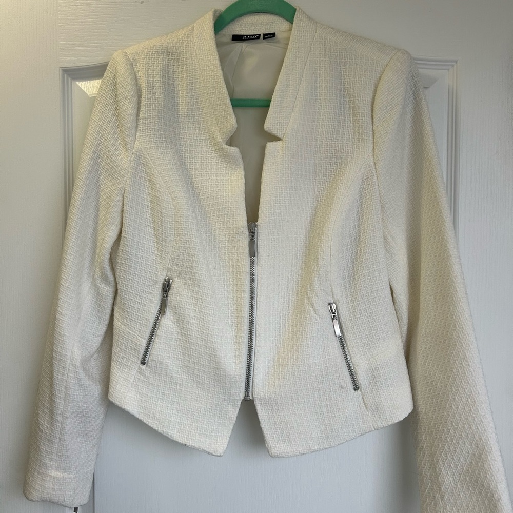 a.n.a White Textured Women's Blazer